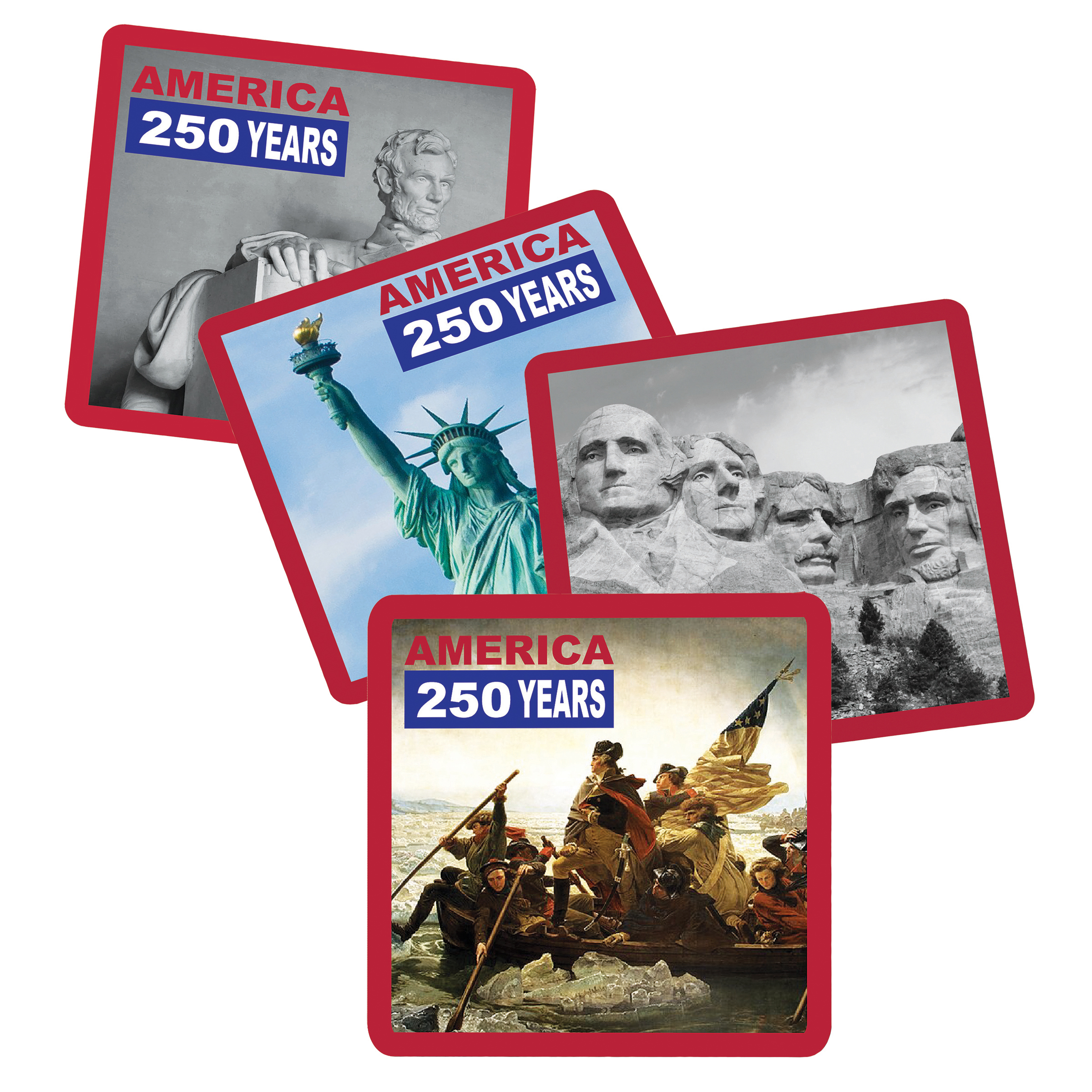 250th Anniversary square pulpboard coasters