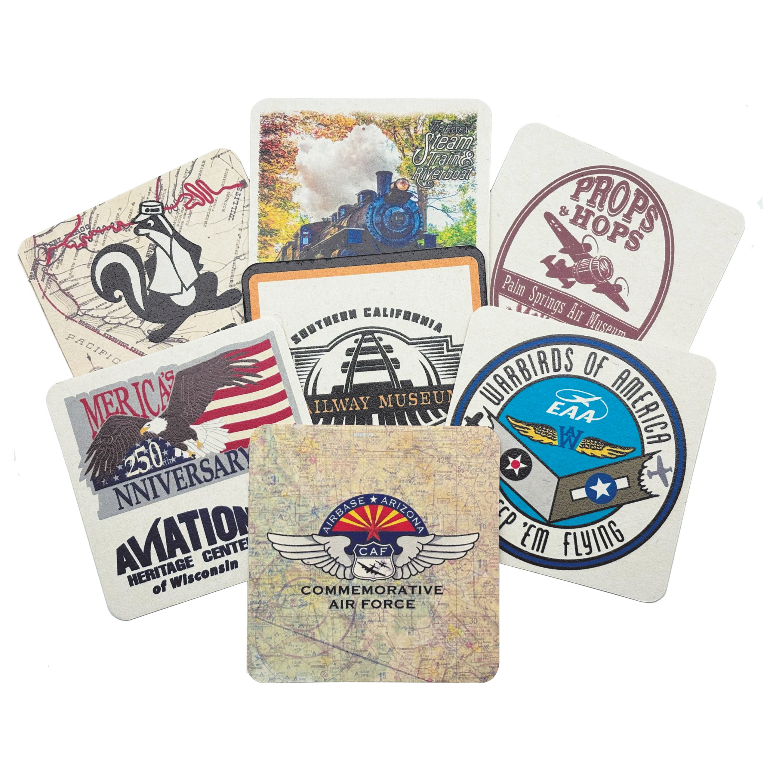 Custom square pulpboard coasters