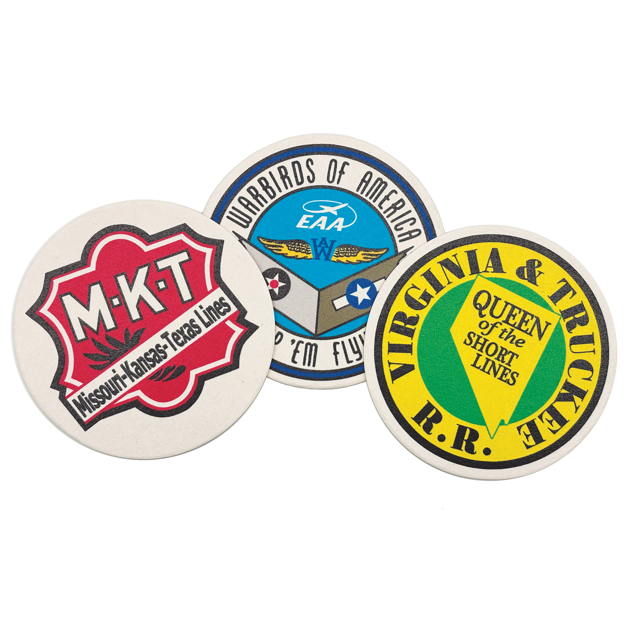 Custom round pulpboard coasters